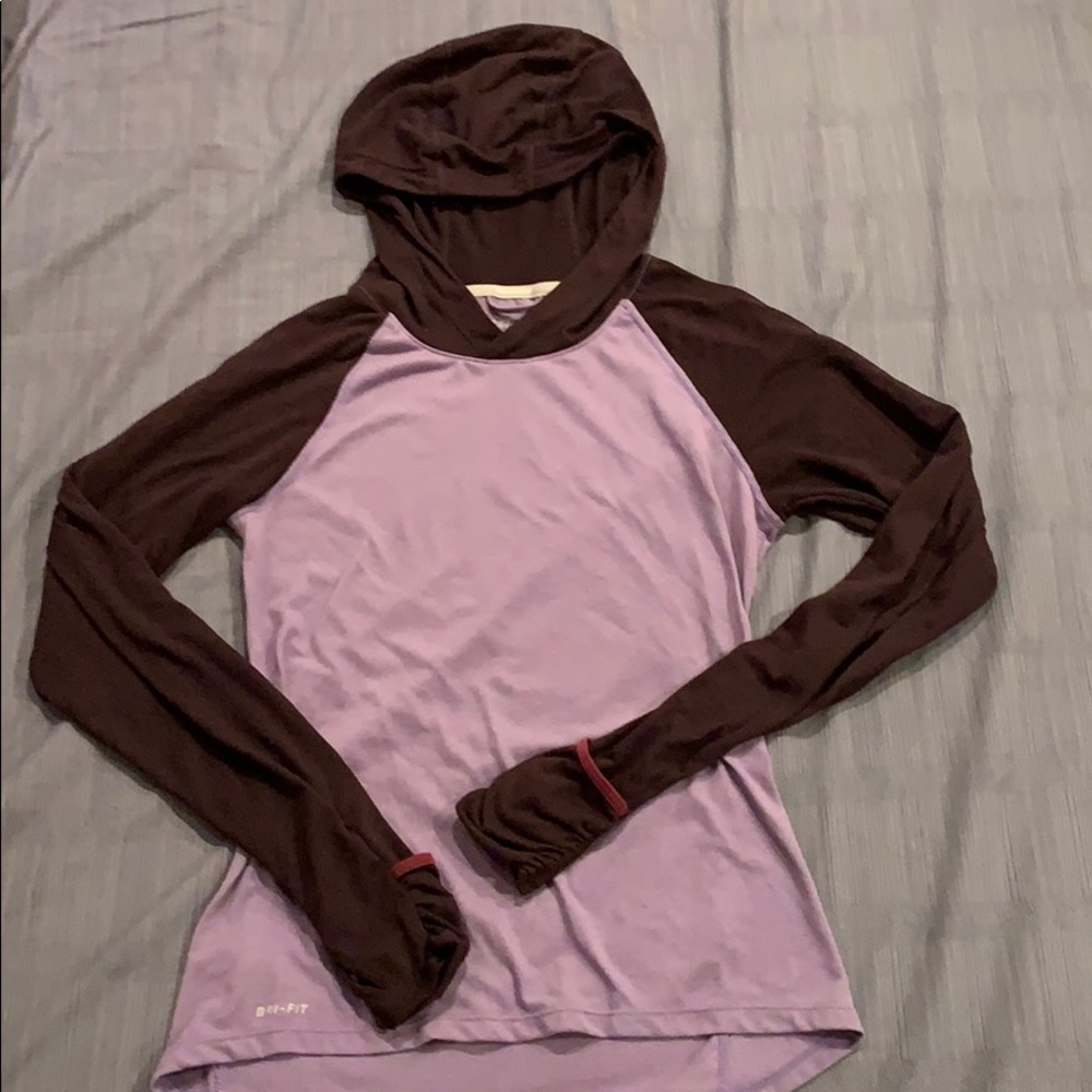 Nike Dri-fit long sleeve tee with hoodie